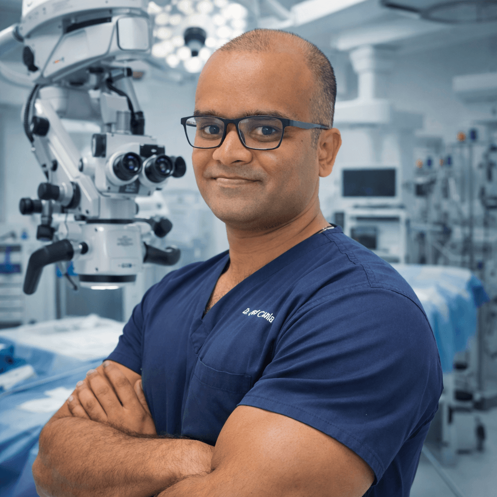 Dr. Gaurav Chamania in the operating room